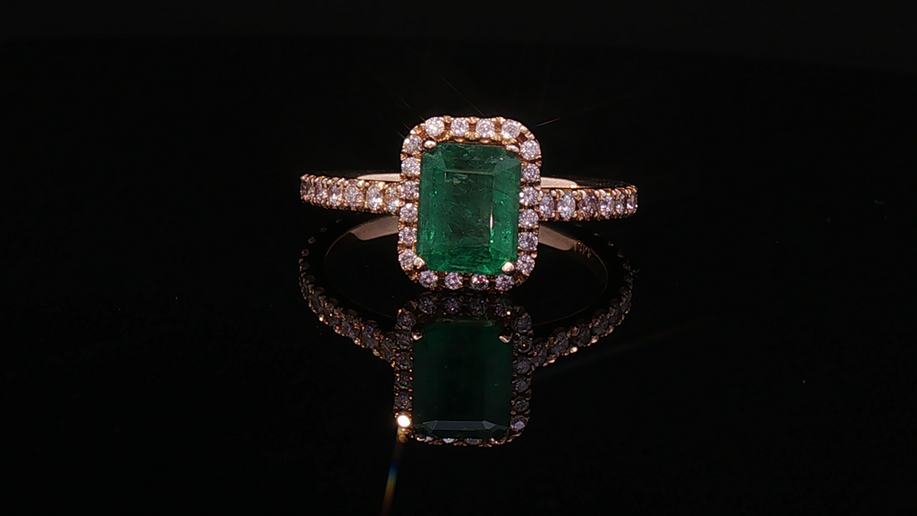 Emerald & Diamond Halo