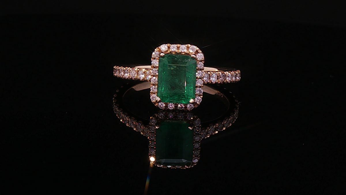 Emerald & Diamond Halo