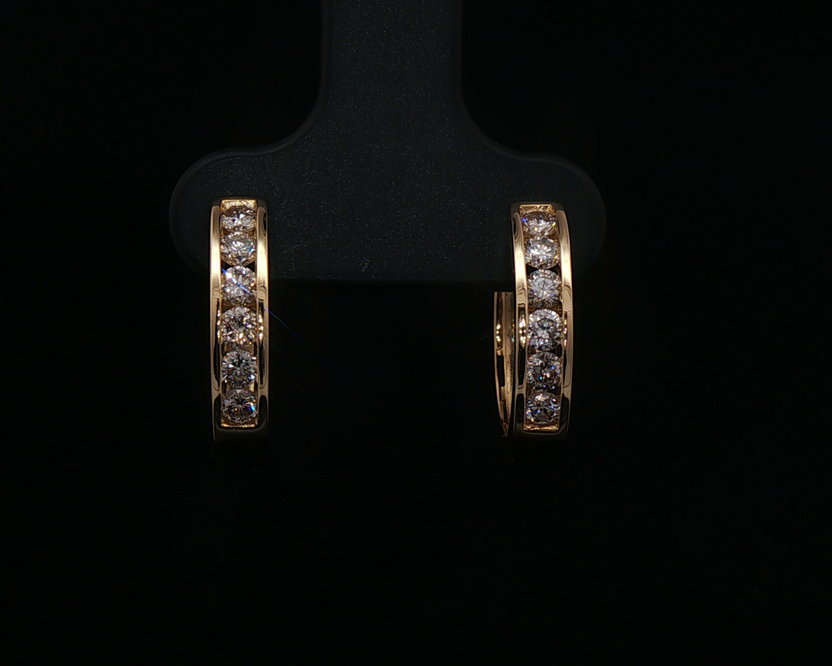 Channel set hoops small