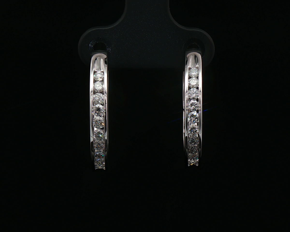Channel set hoops medium