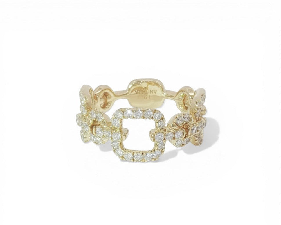 Buckle diamond ring