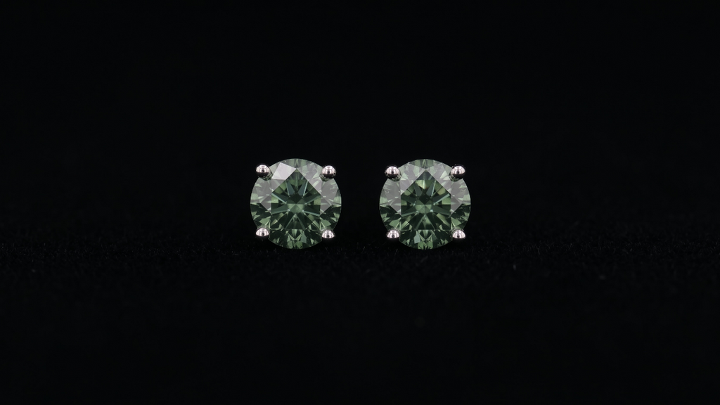 Green Sapphires Studs