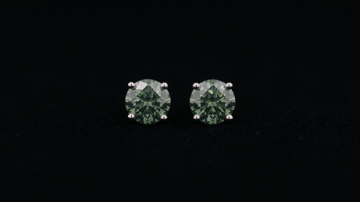 Green Sapphires Studs