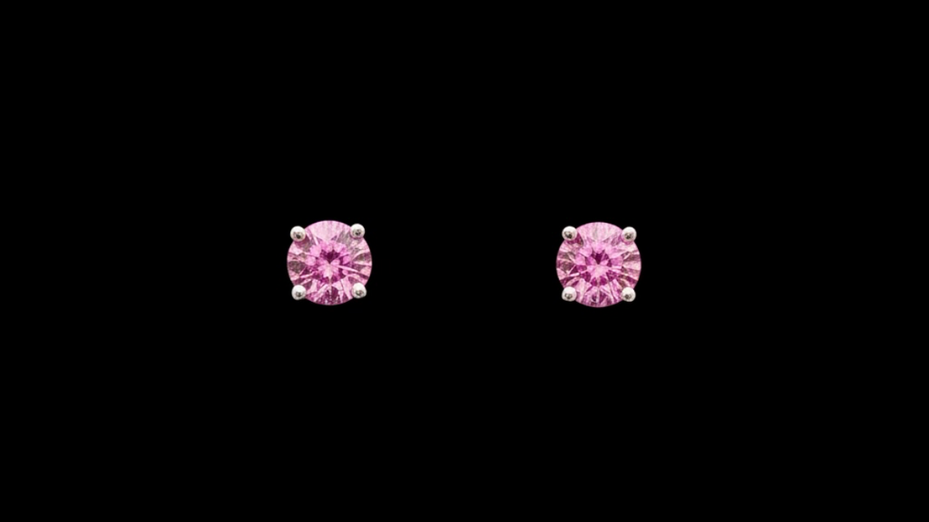 Pink Sapphire Studs