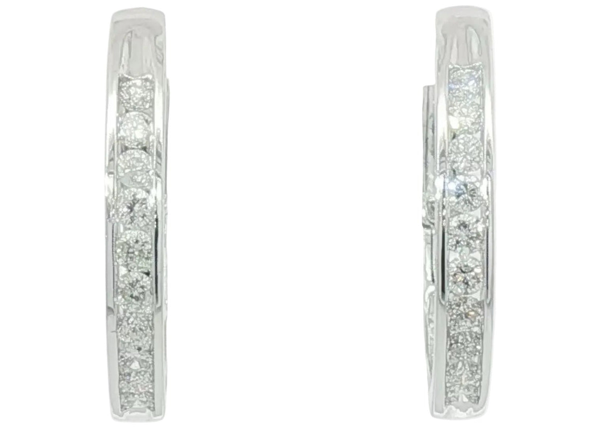 Channel set hoops medium