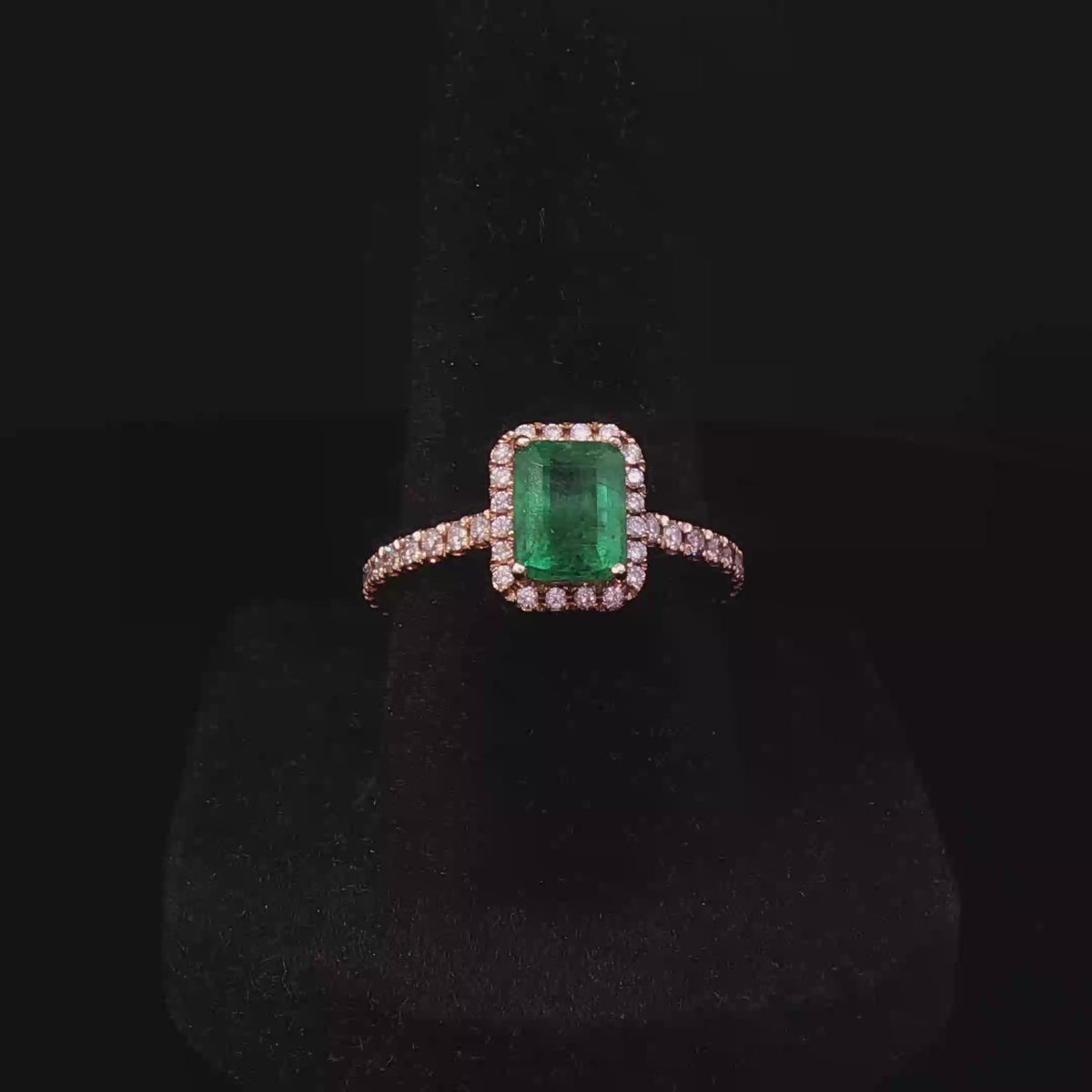 Emerald & Diamond Halo