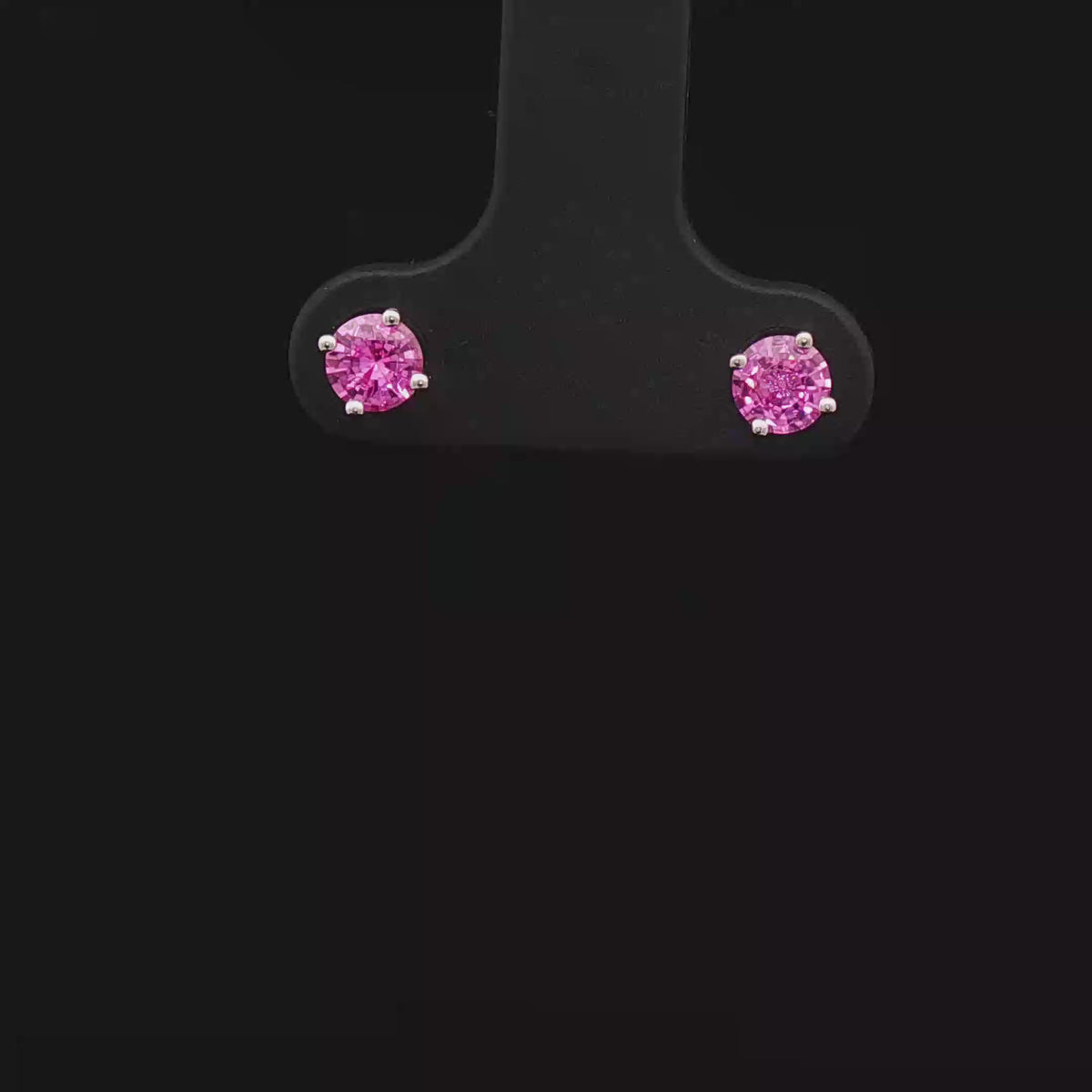 Pink Sapphire Studs