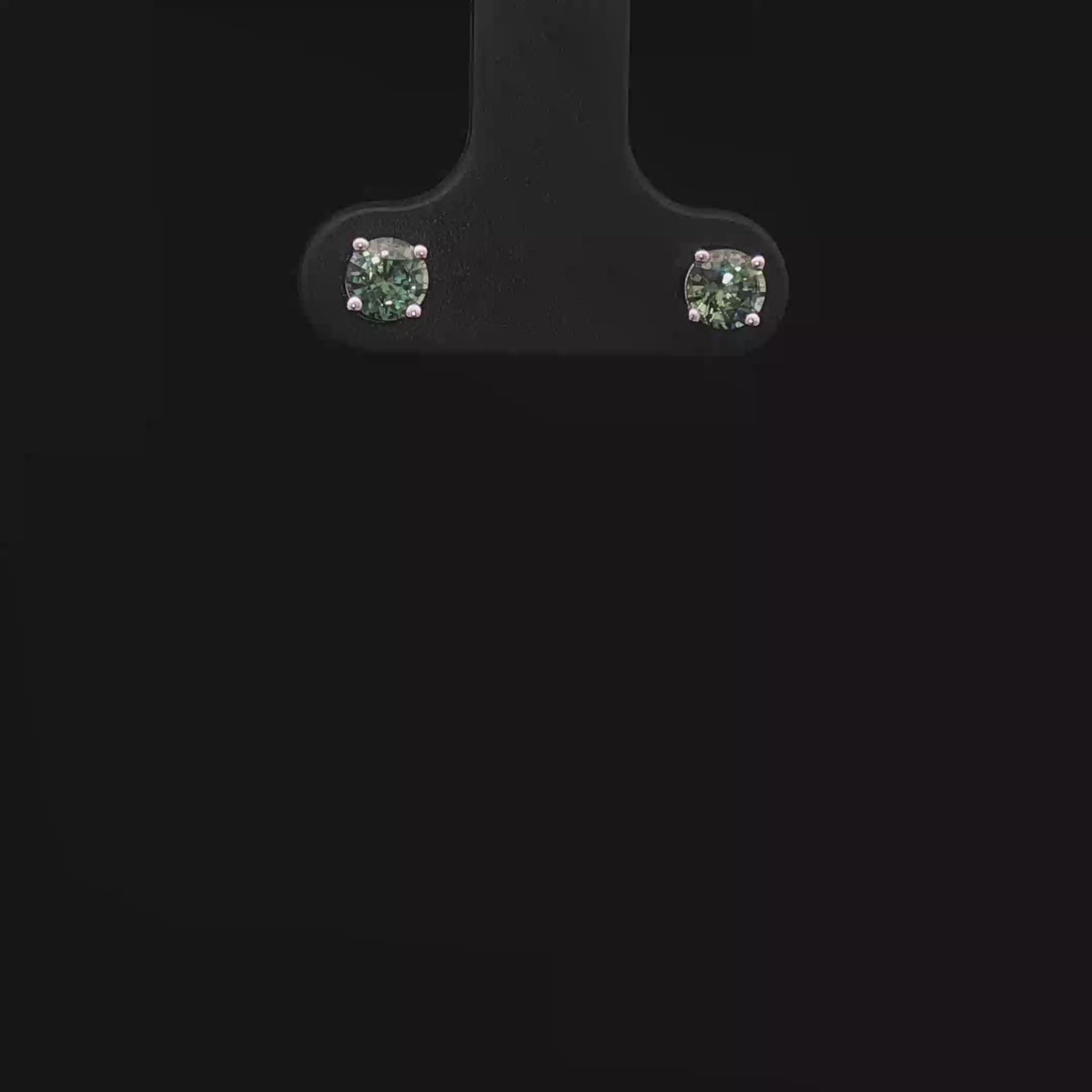 Green Sapphires Studs