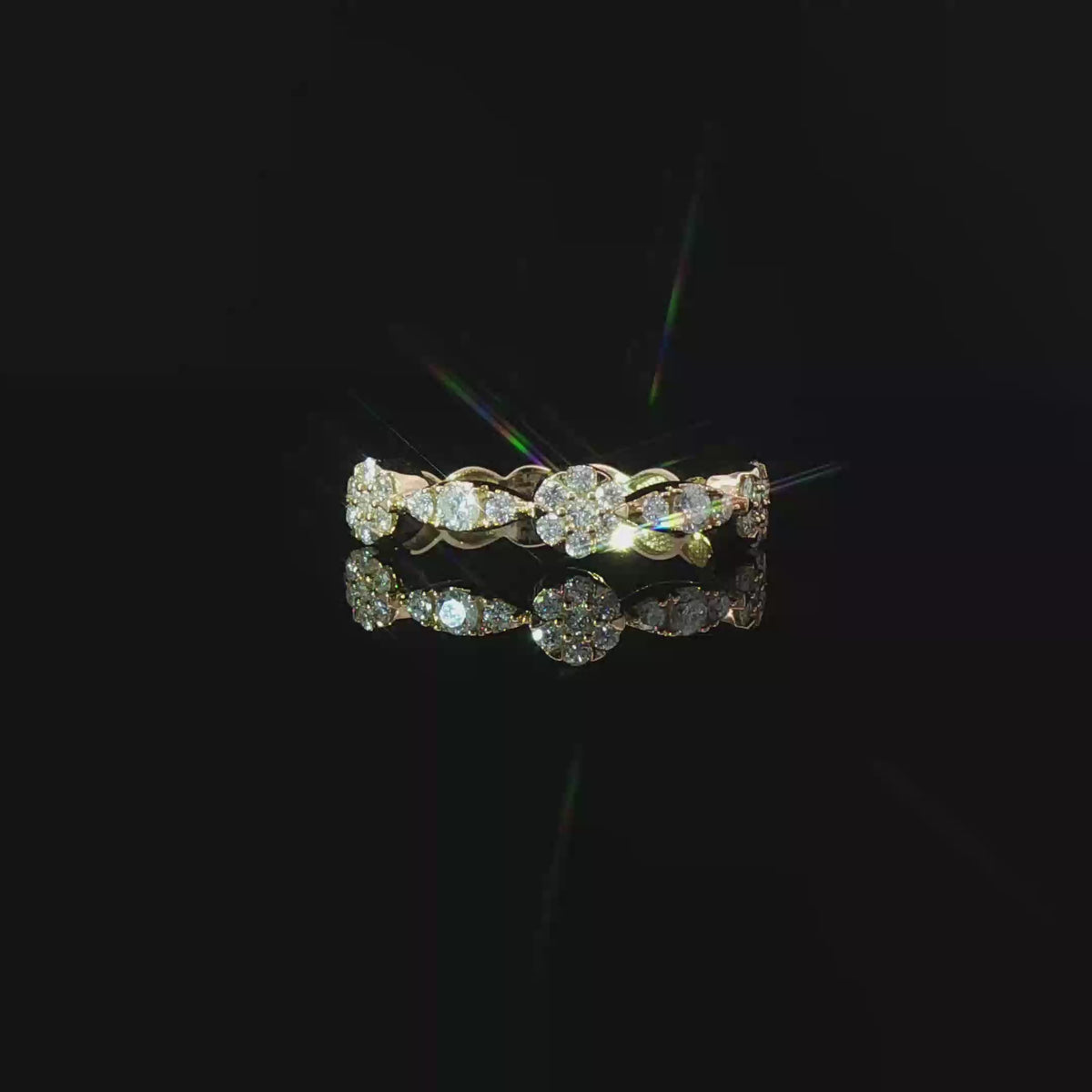 Flower cluster ring