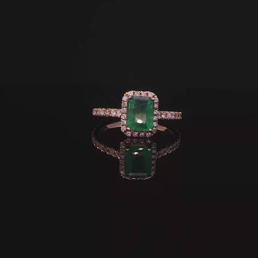 Emerald & Diamond Halo