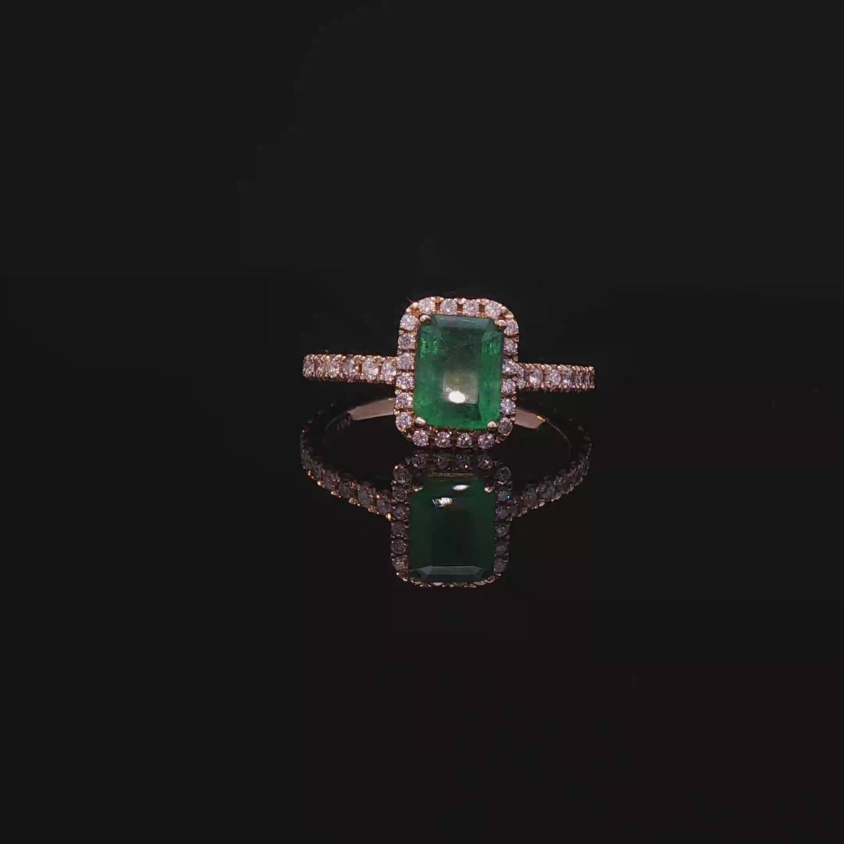 Emerald & Diamond Halo